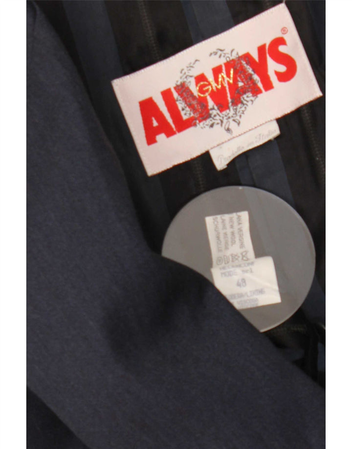 Vintage Herre 2-knaps blazerjakke IT 48 Medium Navyblå Virgin Wool