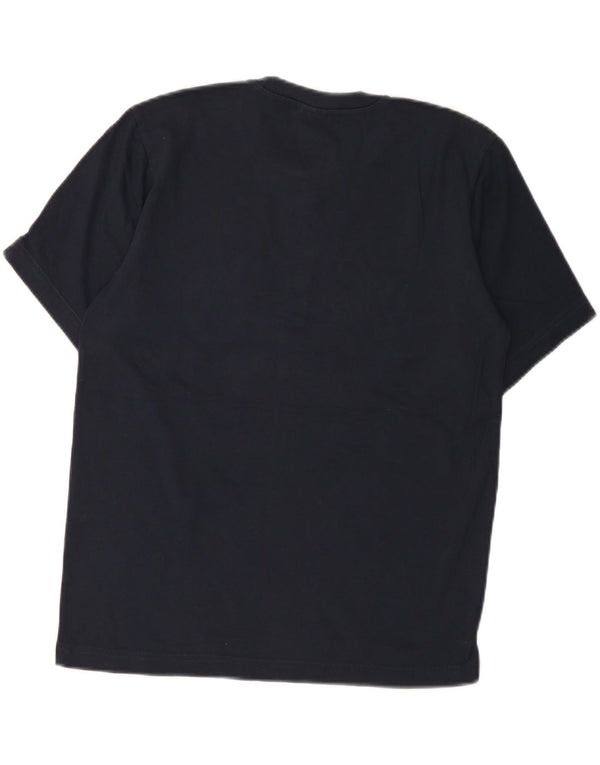 Champion Dame Grafisk T-Shirt Top UK 14 Medium Navy Blue