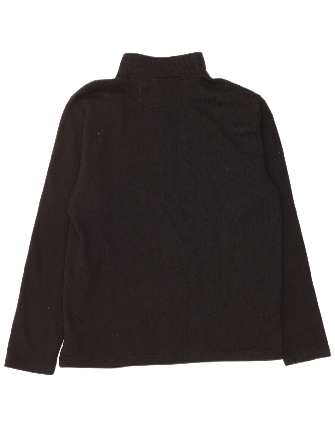 IZOD Mens Zip Neck Sweatshirt Jumper Large Black Polyester