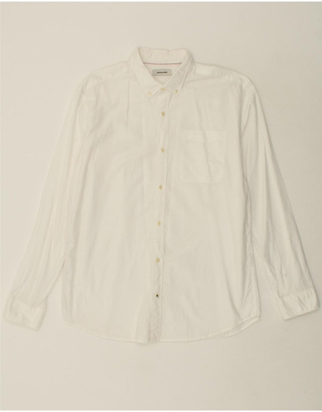 JACK & JONES Mens Shirt XL White Vintage Jack & Jones and Second-Hand Jack & Jones from Messina Hembry 