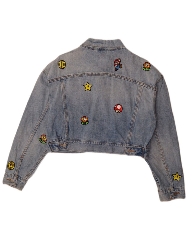Levi's piger grafisk denimjakke 13-14 år Lille blå bomuld