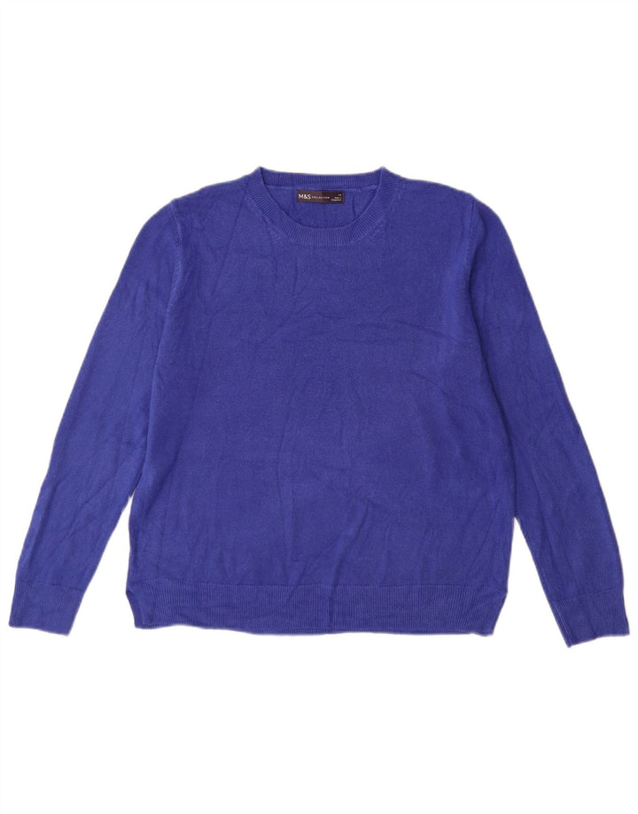 Marks & Spencer Dame sweater med rund hals DK 14 Medium Blue