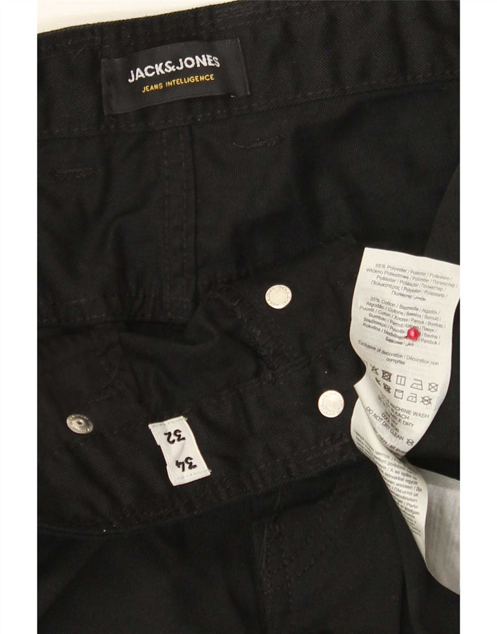 Jack & Jones Herre Slim Fit Casual Bukser W34 L27 Sort Polyester