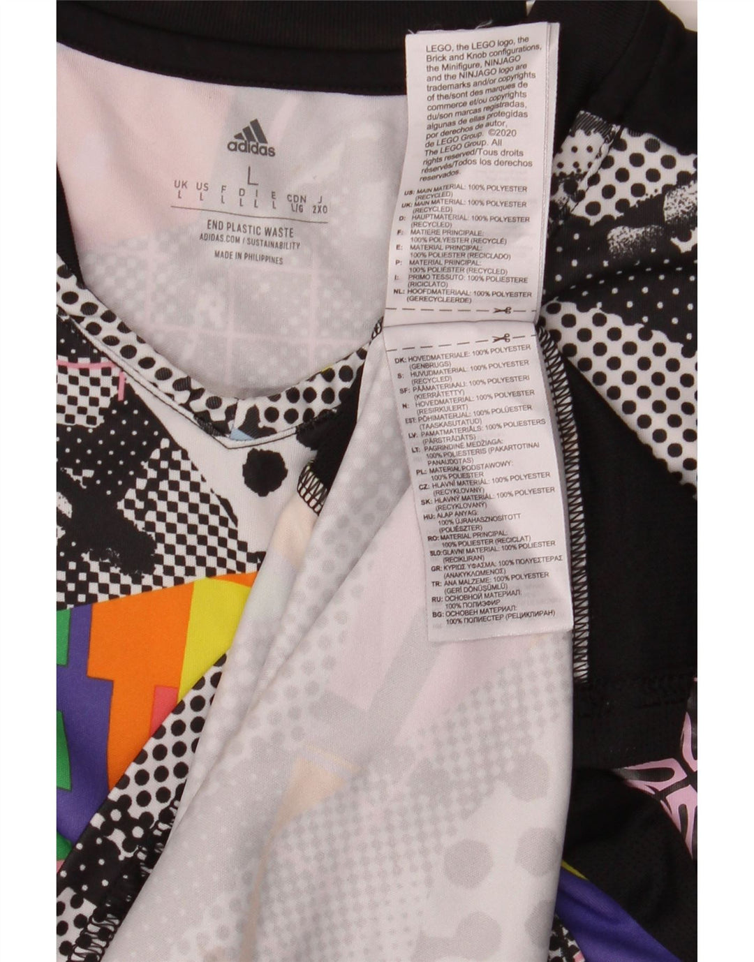Adidas Herre Grafisk T-Shirt Top Stor Flerfarvet