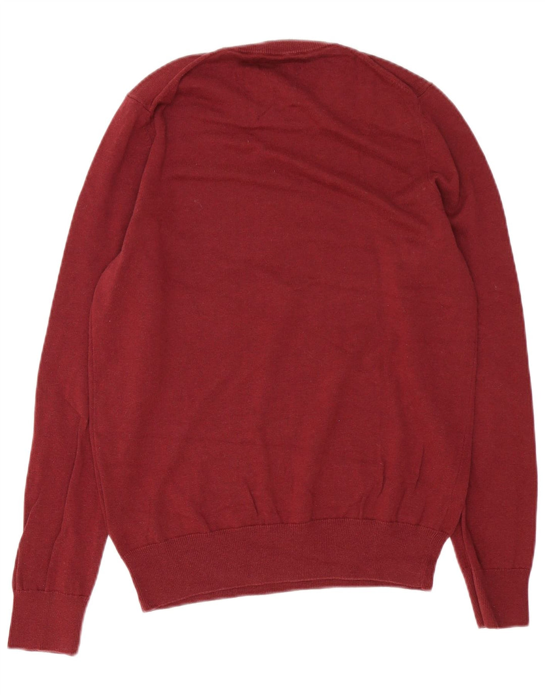 MARKS & SPENCER Herre sweater med rund hals, lille Bourgogne bomuld