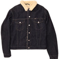 RIFLE Dame Denim Sherpa Jacket UK 16 Large Navy Blue Cotton