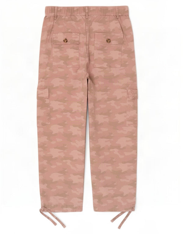 Marks & Spencer Womens Crop Cargo Trousers UK 10 Small W28 L23 Pink