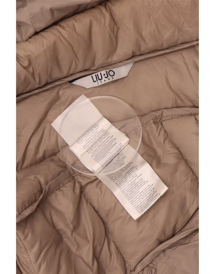 Liu Jo Dame Hættejakke EU 42 Medium Beige Nylon