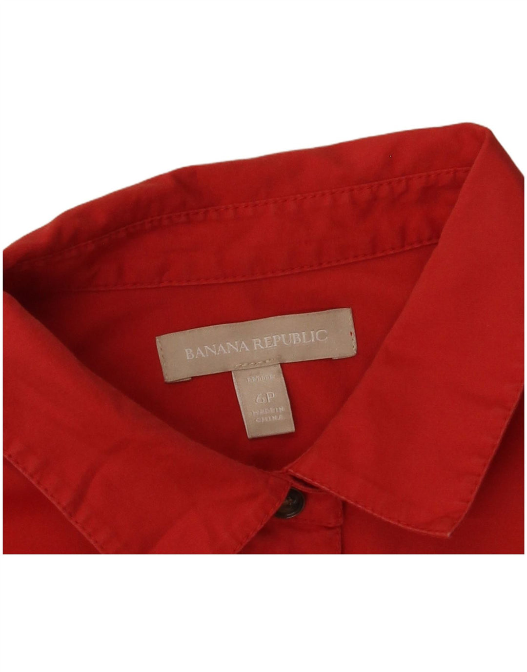 BANANREPUBLIK Dame Petite Kortærmet Pullover Shirt US 6 Medium Rød