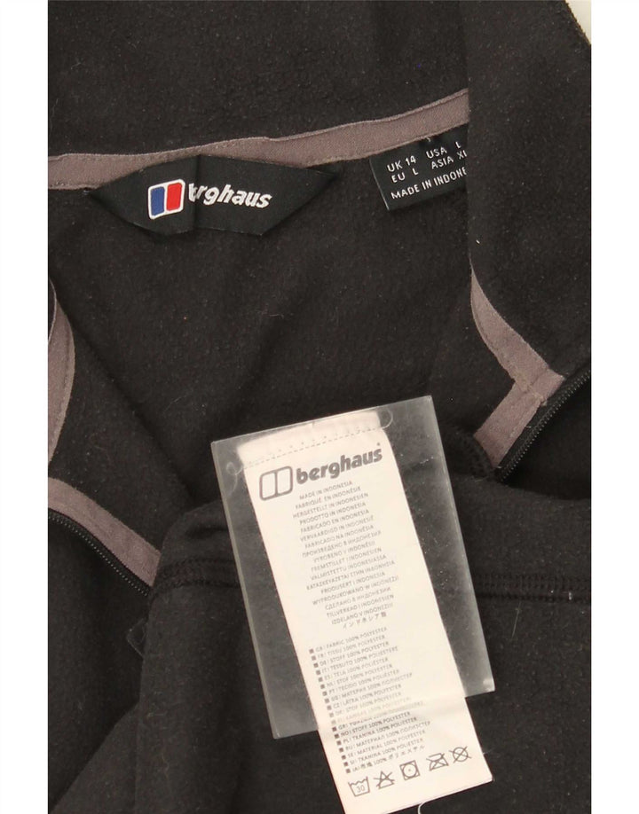 Berghaus Dame Fleece Jumper med lynlås DK 14 Stor sort polyester
