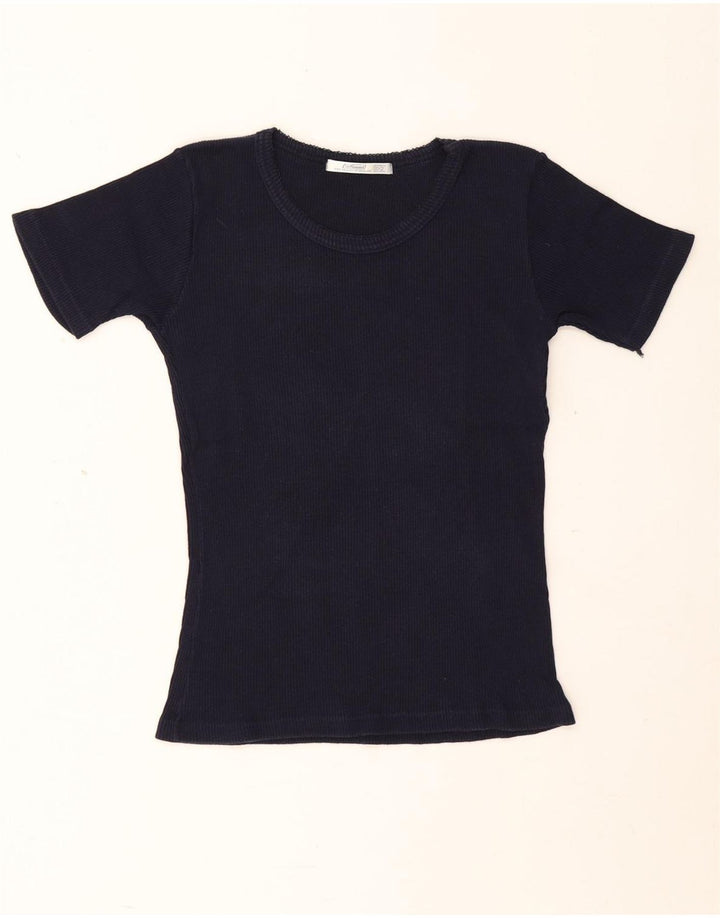 Marks & Spencer T-shirt top til kvinder UK 10 Small Navy Blue