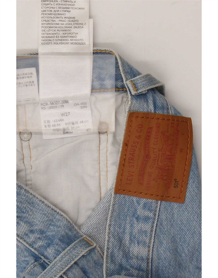 Levi's Womens 501 denimshorts W27 Små blå bomuld