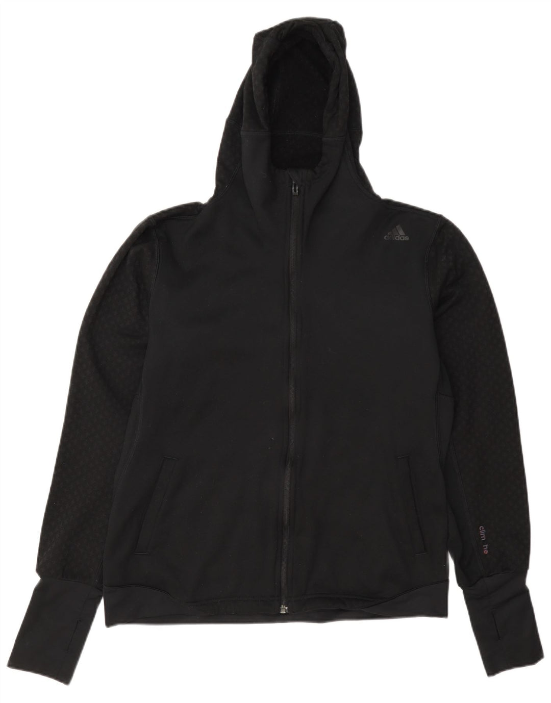 Adidas Dame Climashell Hættetrøje Sweater UK 12/14 Medium Sort