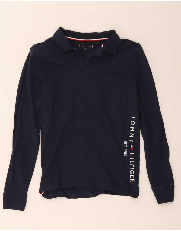 Tommy Hilfiger drenge grafisk langærmet poloskjorte 11-12 år marineblå