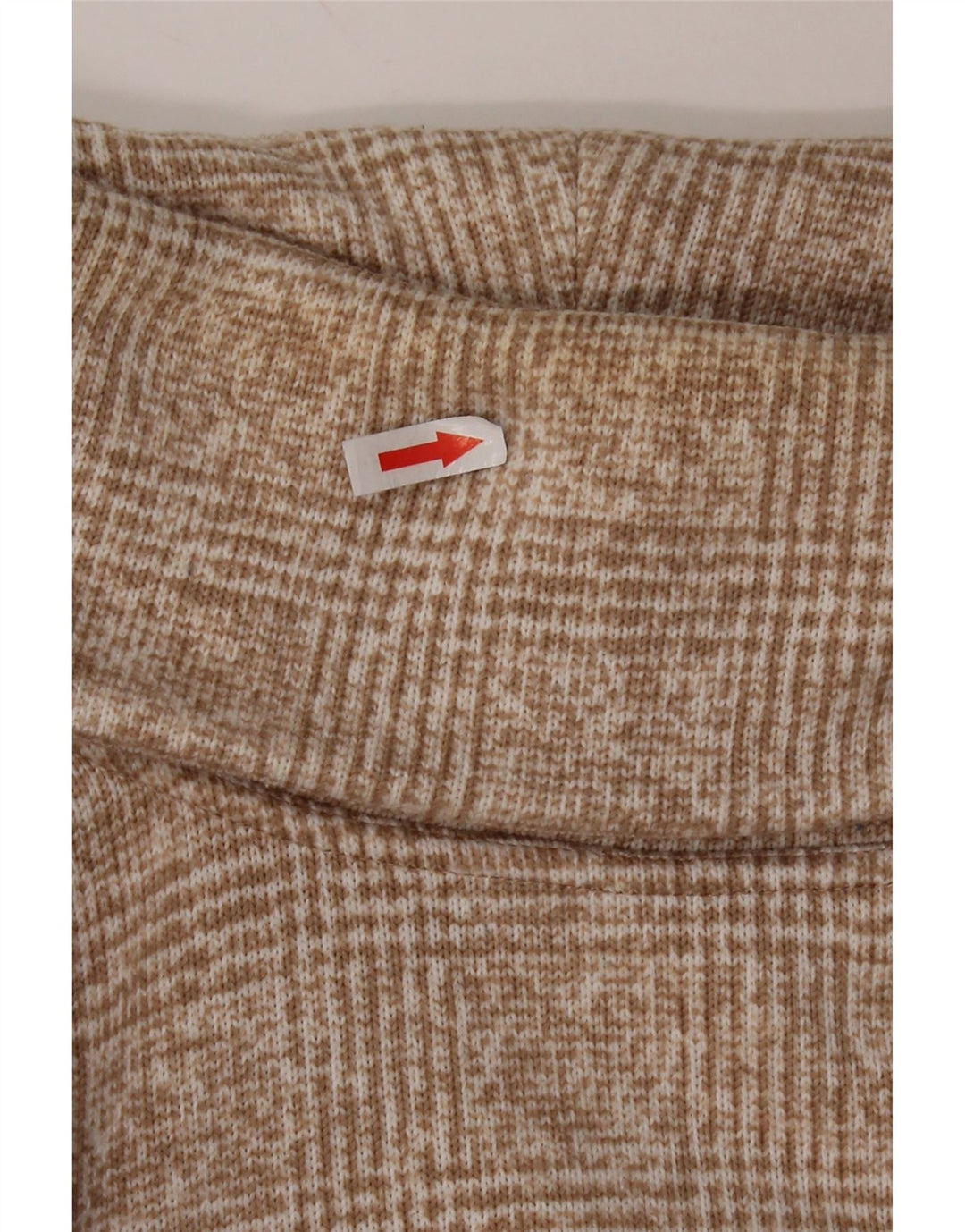 J. CREW Dame Rullehals sweater UK 14 Medium Beige Ternet polyester