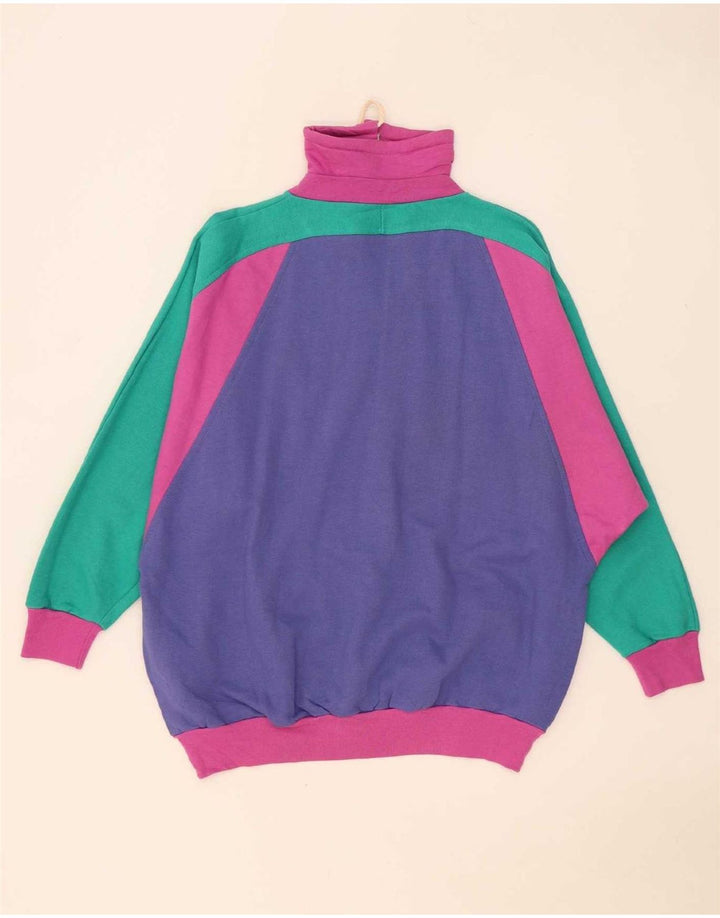 Vintage fuld træningsdragt til kvinder UK 14 Medium Multicolored Colourblock