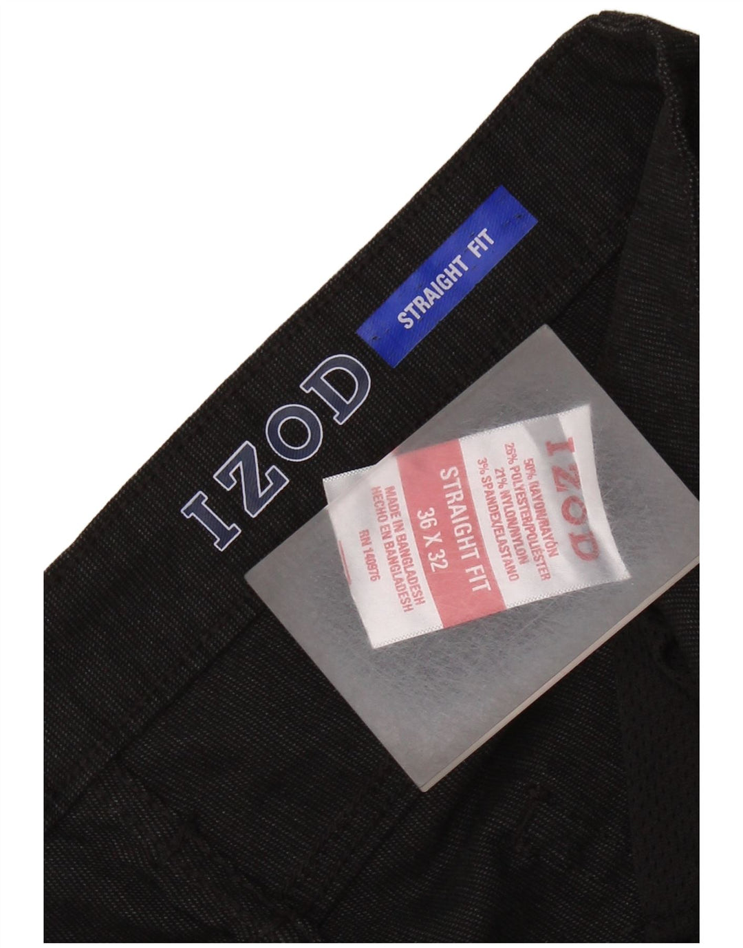 Izod Lige Casual Bukser til kvinder W36 L32 Sort Rayon