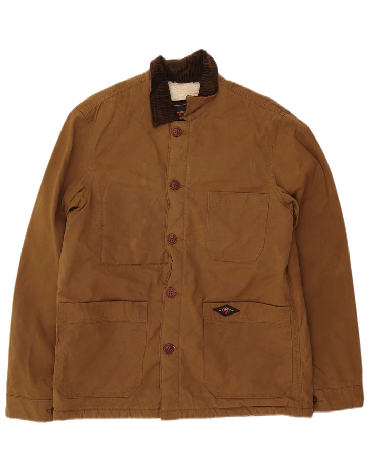 Superdry Windbreaker Jacket til mænd UK 36 Lille brun polyester