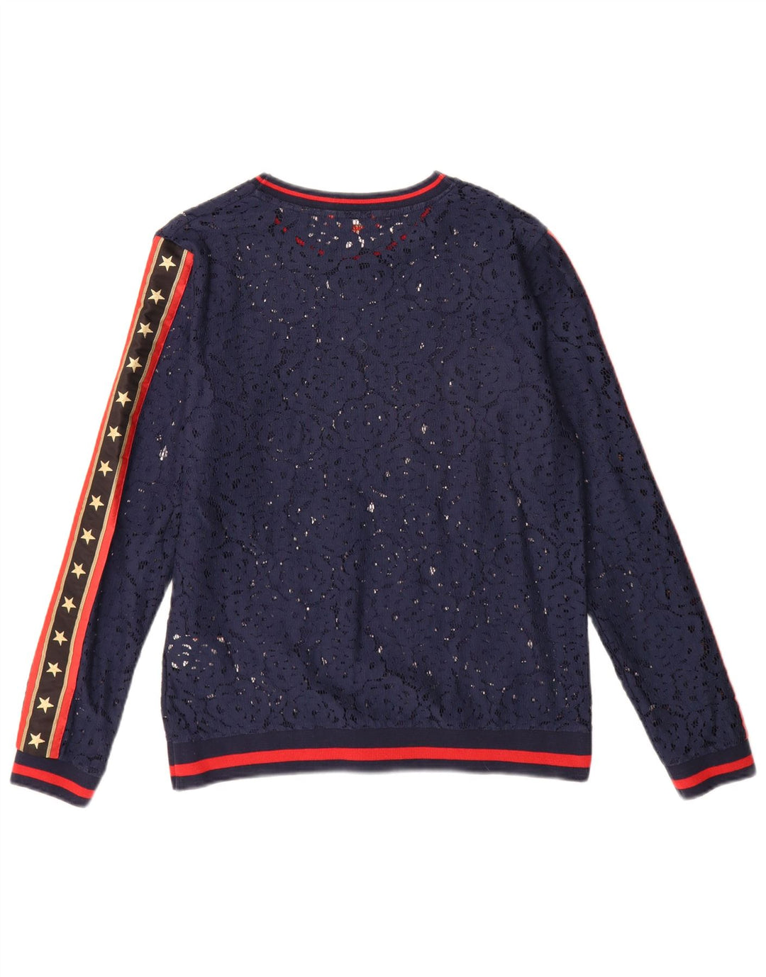 Superdry Dame Oversized grafisk top Langærmet UK 10 Small Navy Blue