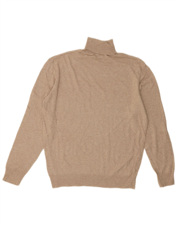 Zara Herre Rullehalstrøje Sweater Stor Beige