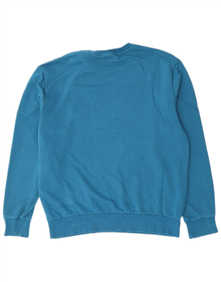 PUMA Sweatshirt-trøje til mænd Large Blue Colourblock Bomuld