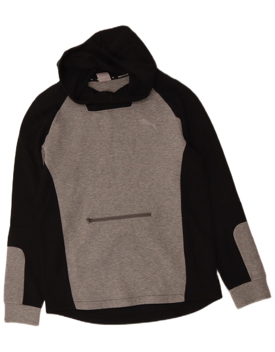 Puma Herre hættetrøje Jumper Medium Grey Colourblock Bomuld