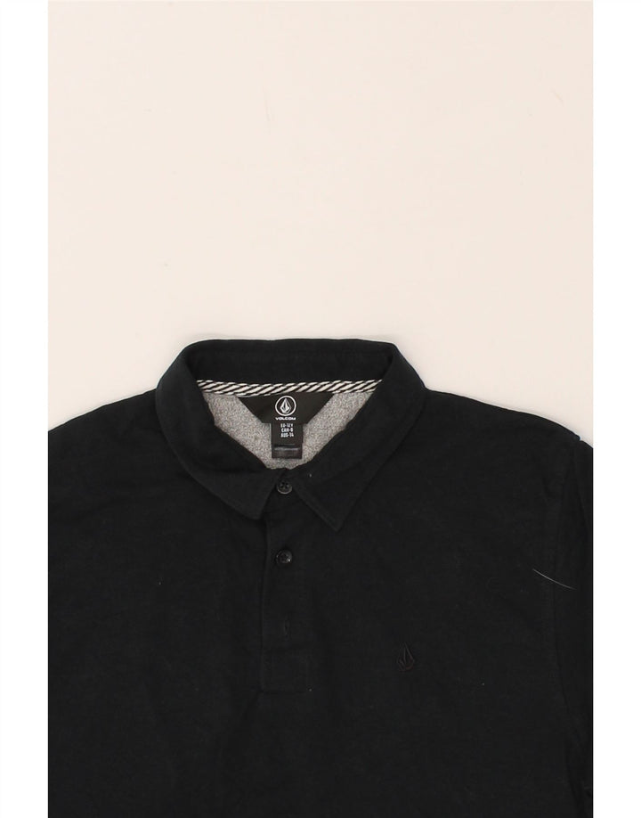 VOLCOM Boys Polo Shirt 11-12 Years Black Cotton Vintage Volcom and Second-Hand Volcom from Messina Hembry 