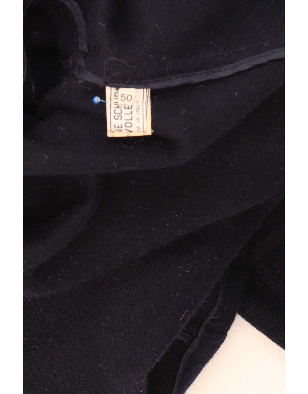 Vintage Herre Hooded Duffel Coat IT 50 Large Navy Blue New Wool