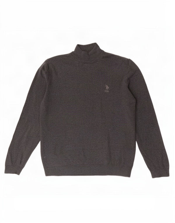 U.S. Polo Assn. Herre Turtle Neck Jumper Sweater Large Grå