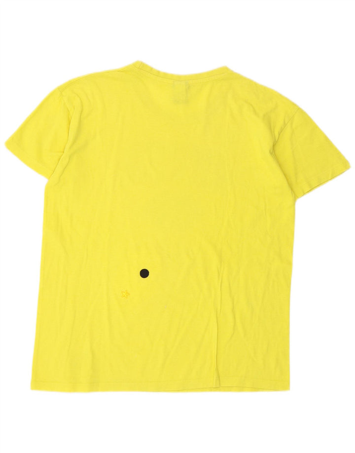Errea Herre Grafisk T-Shirt Top XS Gul Bomuld