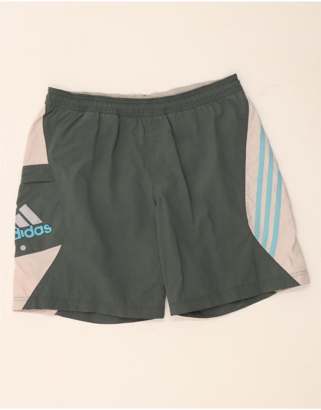Adidas Badeshorts til mænd Medium Khaki Colourblock Polyamid