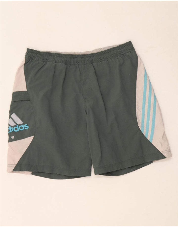 Adidas Badeshorts til mænd Medium Khaki Colourblock Polyamid