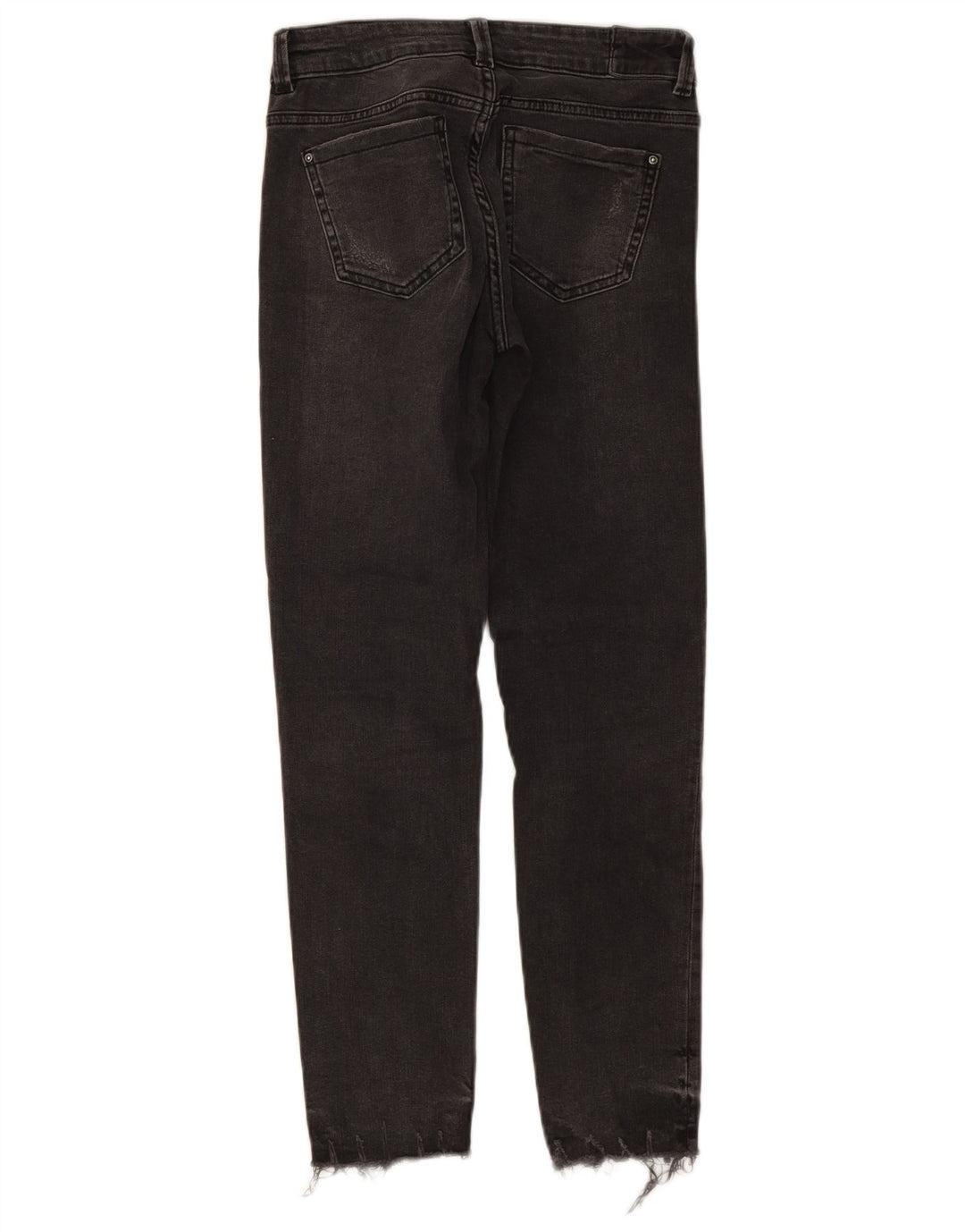 ZARA Dame Distressed Slim Jeans EU 34 2XS W24 L25 Grå