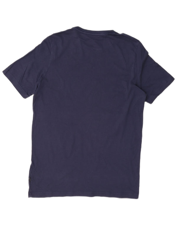 Puma Mens Graphic T-Shirt Top Medium Navy Blue Cotton