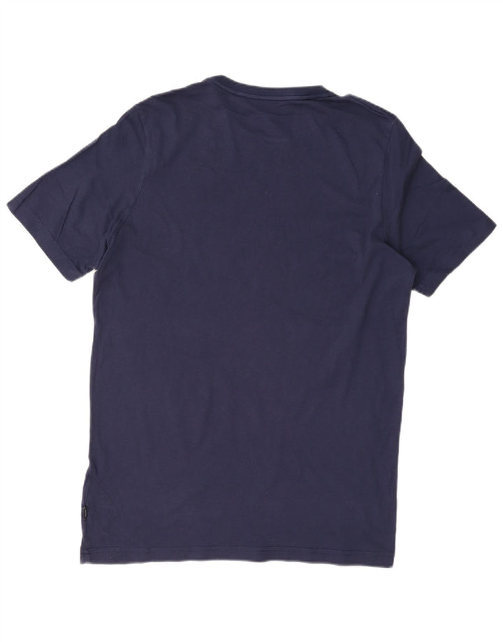 Puma Herre grafisk T-shirt Top Medium Marineblå Bomuld