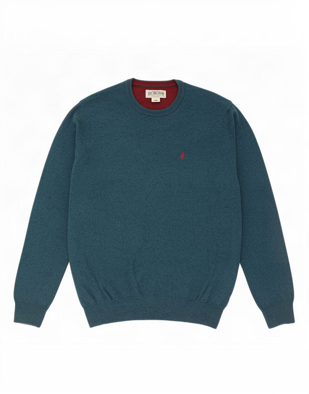 Marlboro Classics Herre Crew Neck Jumper Sweater Large Blue Wool
