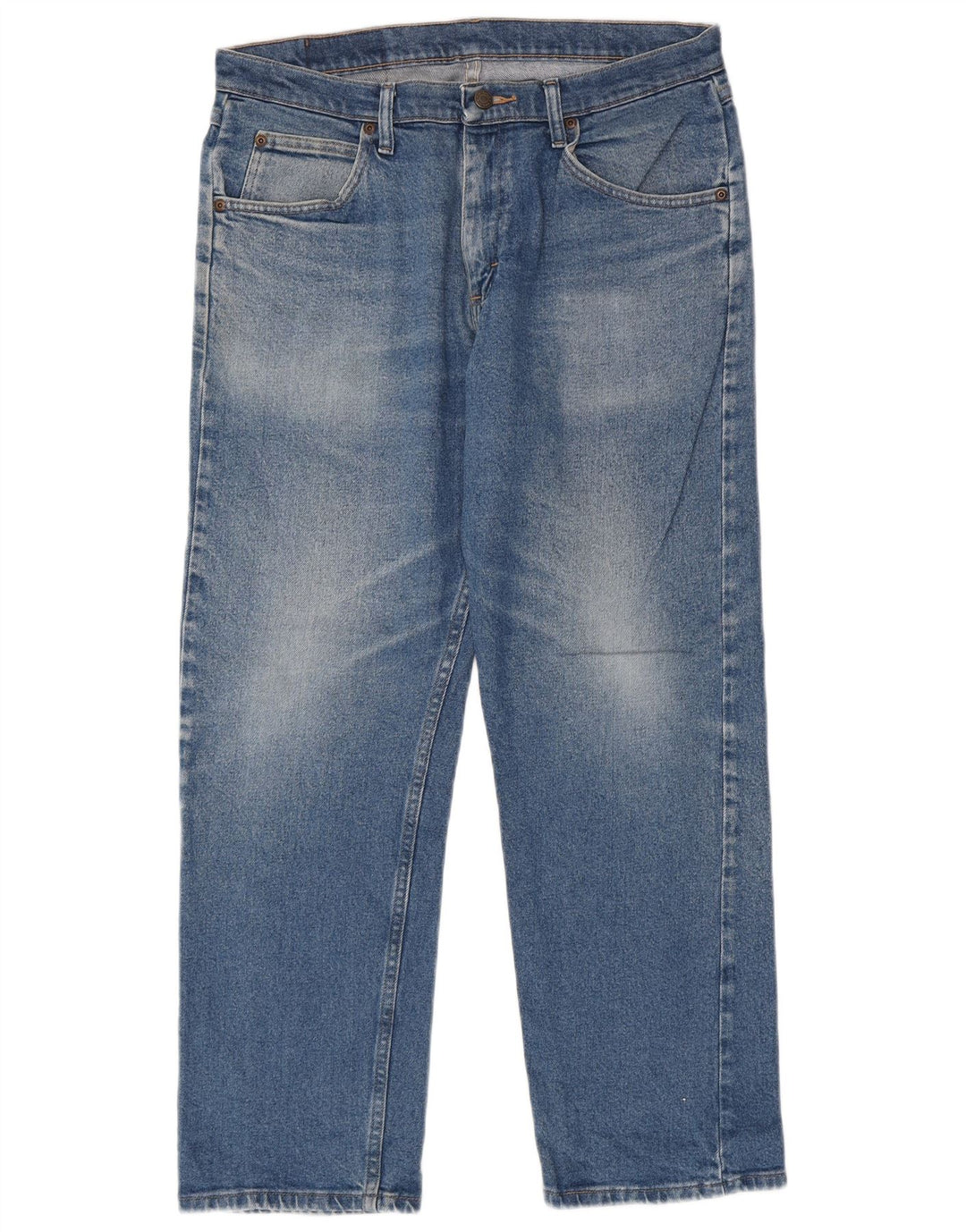 Wrangler Straight Jeans til mænd W33 L30 blå bomuld