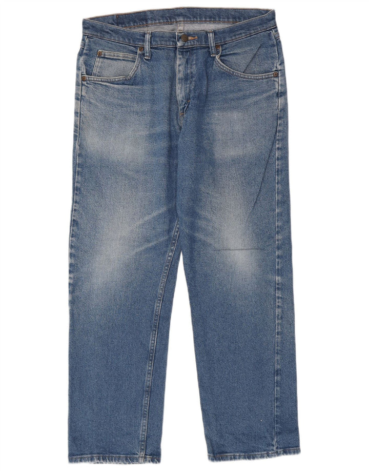 Wrangler Straight Jeans til mænd W33 L30 blå bomuld