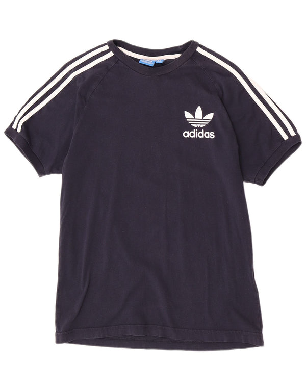 Adidas herre T-shirt top mellem marineblå bomuld