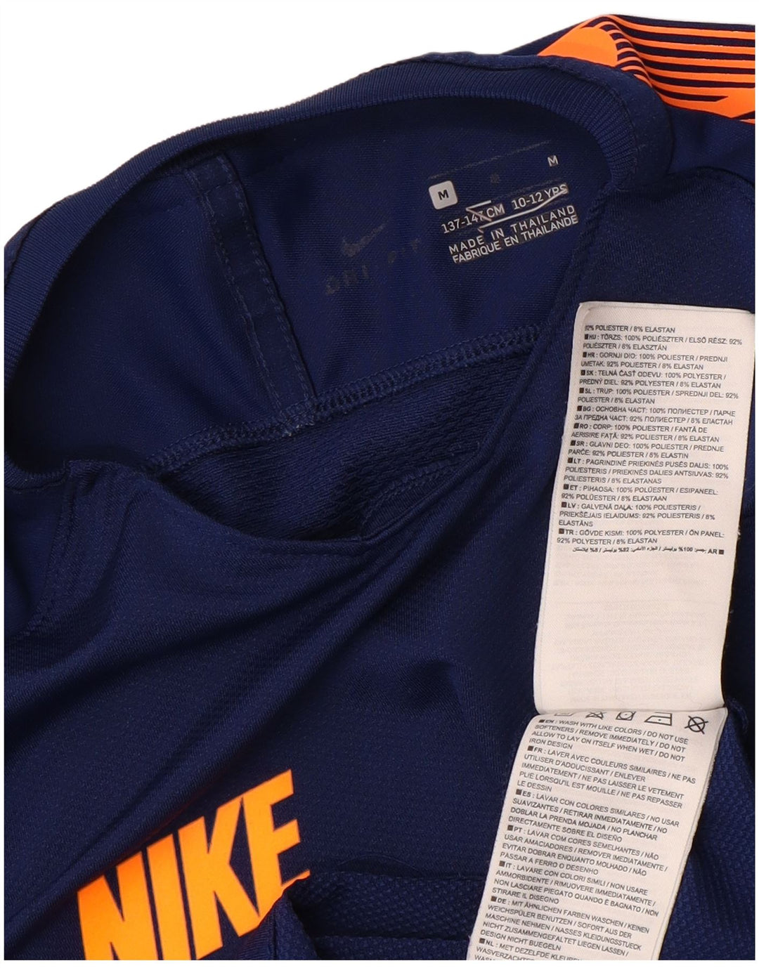 NIKE Grafisk T-shirt til drenge Top 10-11 år Medium Navy Blue Colourblock