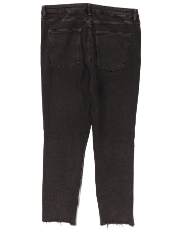 Zara Dame Crop Skinny Jeans EU 44 XL W34 L26 Sort