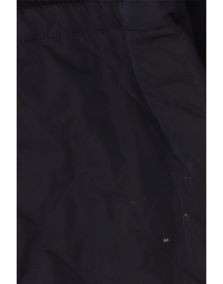 Marks & Spencer Dame Overfrakke UK 12 Medium Navy Blue Polyester