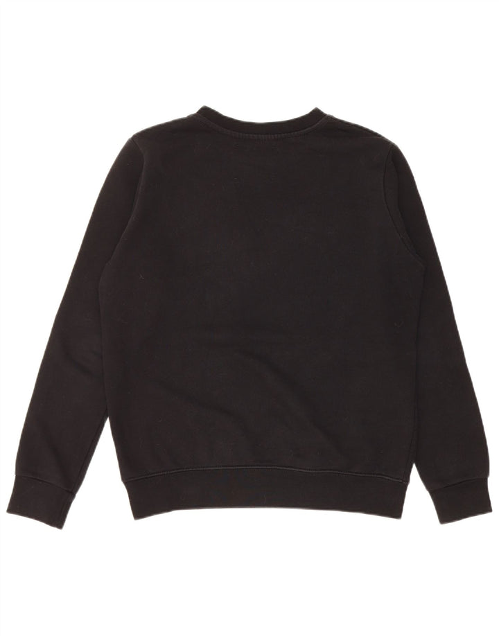 Pyrex Womens Grafisk Oversized Sweatshirt Jumper UK 10 Small Black Bomuld
