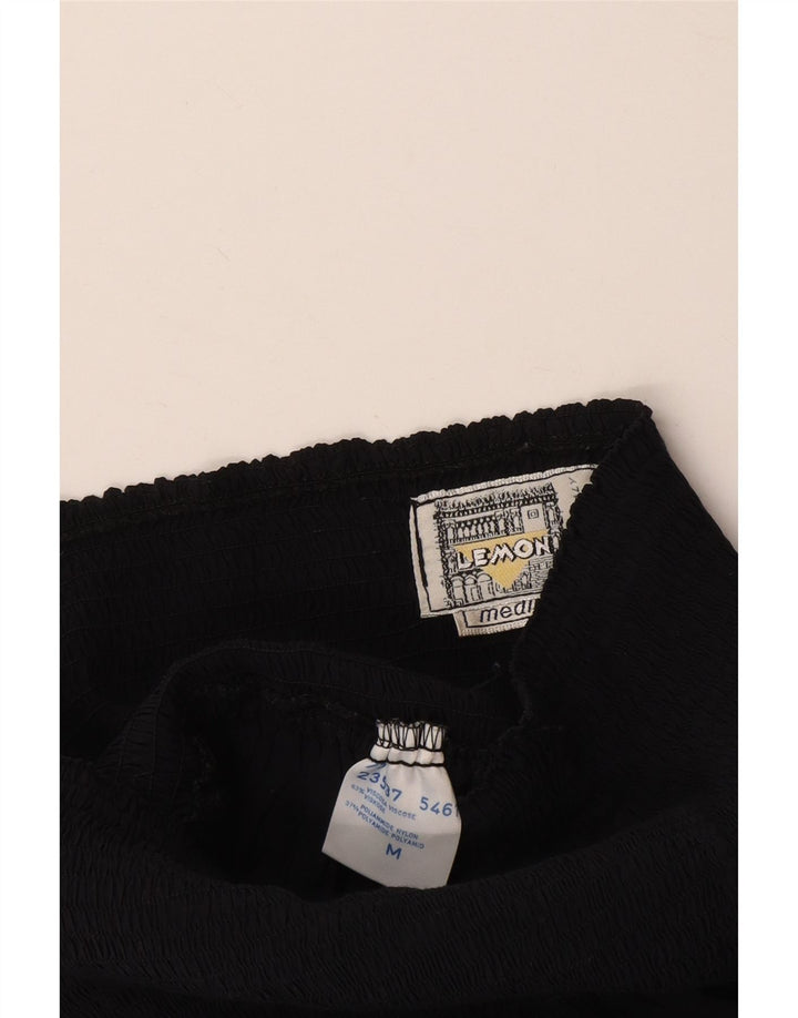 LEMON A-line nederdel med høj talje til kvinder Medium W28 Marineblå viskose