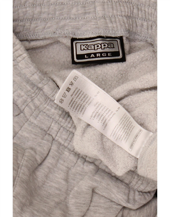 Kappa Herre grafisk træningsdragt Bukser Joggers Large Grå Bomuld