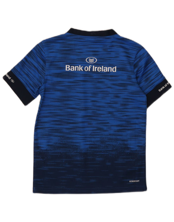 Adidas Boys Leinster Rugby grafisk T-shirt top 11-12 år blå farveblok