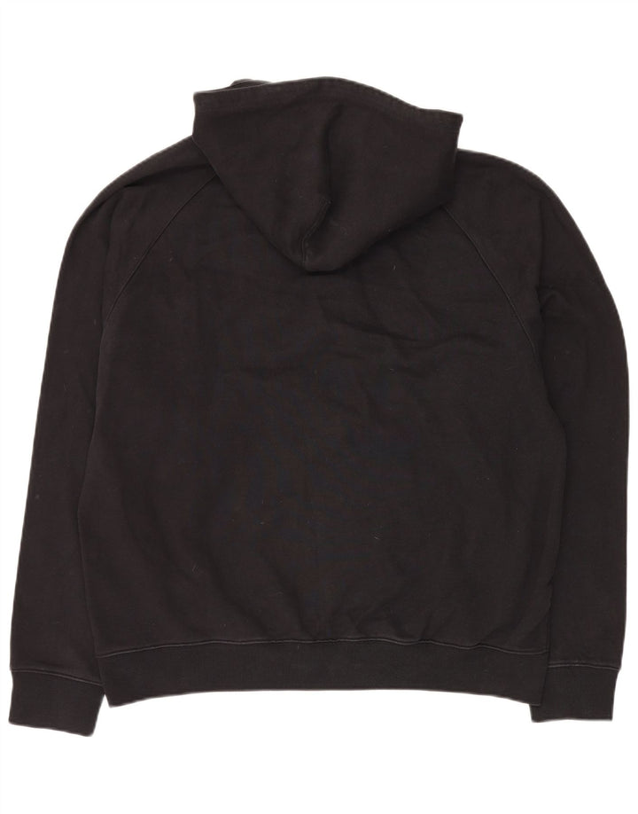 Nike Herre grafisk hættetrøje med lynlåshals, stor sort farveblok