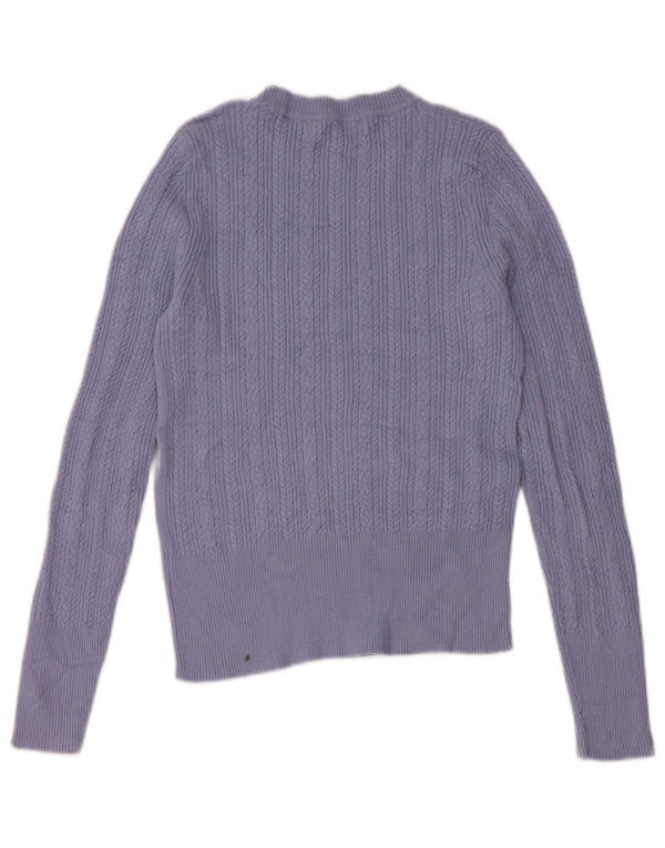 Marks & Spencer Dame sweater med rund hals DK 8 Lille blå viskose