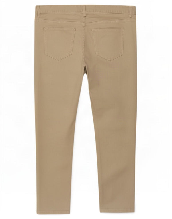 Marks & Spencer Womens Cropped Jeans UK 16 Large W34 L25 Beige Bomuld