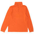 Charles Vogele Herre Zip Neck Top Langærmet Stor Orange Bomuld